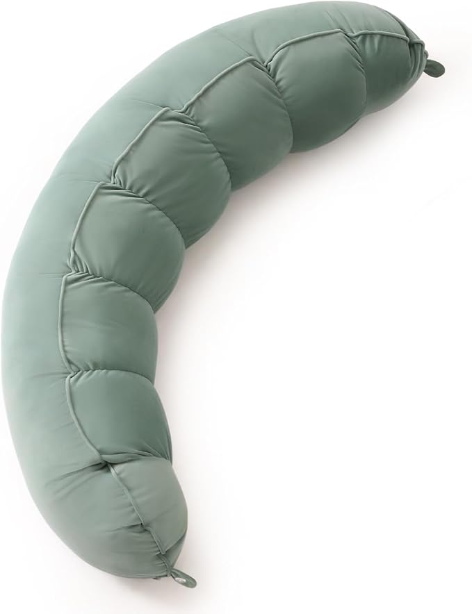 Peallow(Pat. Pend) – Long Round Body Pillow for Adults, Bolster Pillow for Sleeping, Soft and Supportive Pillow for Sleeping & Lumbar Support