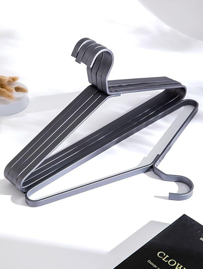 Premium Matte Titanium Gray Aluminum Coat Hangers 90 Piece Set, 16.5” Extra Smooth & Durable Metal Shirt Dress Hanger,Aluminum Alloy Hanger,Clothing Support,Clothing Hang