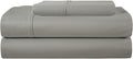 400 Thtread Count twinSize Bed Sheets, 100% Egyptian Cotton twinSheets Set With 1 Flat Sheet Fitted Sheet & Pillowcase, Soft Sateen Weave Fits Upto 17", Machine Washable & Naturally Cooling - Silver