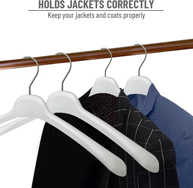 All Hung Up Hangers Plastic Coat Hangers, Clothes Hangers (White, 100pk)