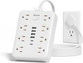 Surge Protector Power Strip(900J) -MCSCN 8 Outlets 6 USB - 15A/1875W - 10ft Extension Cord,Ultra-Thin Plug & Cord - UL Certified - Home/Office Use