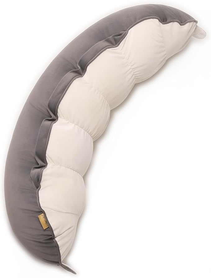 Peallow(Pat. Pend) – Long Round Body Pillow for Adults, Bolster Pillow for Sleeping, Soft and Supportive Pillow for Sleeping & Lumbar Support