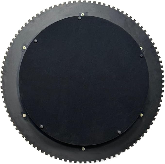 LKTART Round Coffee Table for Living Room, Accent Fluted Drum Coffee Table with Storage, Modern Solid Wood Veneered Circle Center Tea Table for Small Space Apartment (39.4''D×14''H-Black)