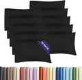 Queen Pillow Cases Set of 10 - Ultra Soft Hotel Quality Pillowcase Covers - Comfy & Wrinkle Free - Shrink, Stain and Fade Resistant - Easy-Care, Machine Washable Pillow Protectors - 10 Pcs Set - Black