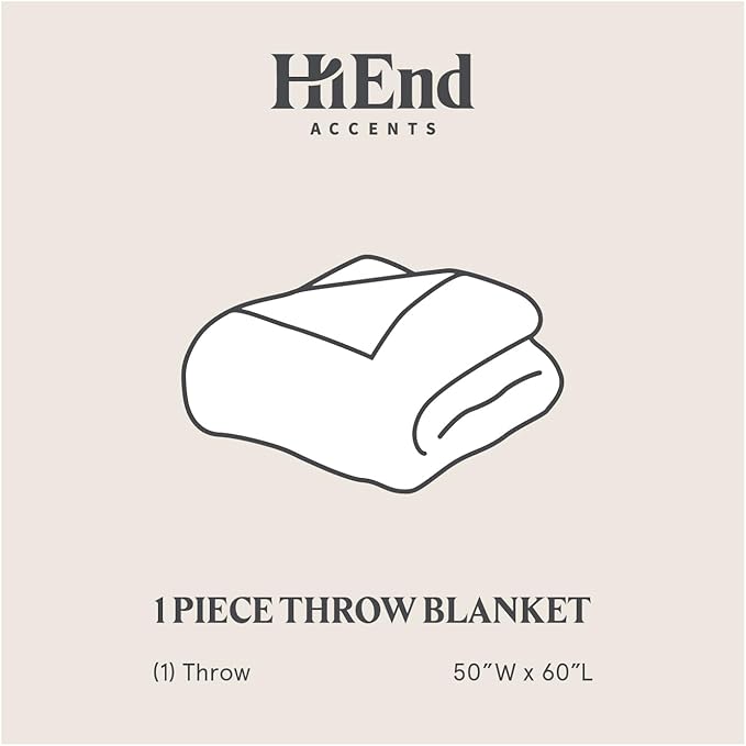 HiEnd Accents Teddy Throw Blanket, 50x60 inch, Caramel, Boucle Throw Blanket, Soft Cozy Classic Chic Casual HeavyBlanket, Modern Rustic Plush Comfy Warm Blanket for Bed, Sofa