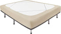 Biscaynebay Decorative Box Spring Cover Full & Full XL Size, Light Camel Luxurious Jersey Knitting Stretchy Wrap Around 4 Sides Bed Skirt for Home/Hotels, Easy Fit Wrinkle Free Machine Washable