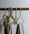 Premium Matte Gold Aluminum Coat Hangers 100 Piece Set, 16.5” Extra Smooth & Durable Metal Shirt Dress Hanger,Aluminum Alloy Hanger,Clothing Support,Clothing Hang