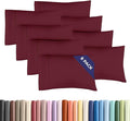 King Pillow Cases Set of 8 - Ultra Soft Hotel Quality Pillowcase Covers - Comfy & Wrinkle Free - Shrink, Stain & Fade Resistant - Easy-Care, Machine Washable Pillow Protectors - 8 Piece Set - Burgundy