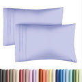 King Pillow Cases Set of 2 - Ultra Soft Hotel Quality Pillowcase Covers - Comfy, Cozy & Wrinkle Free - Shrinkage, Stain and Fade Resistant - Machine Washable Pillow Protectors - 2 Piece Set - Lavender