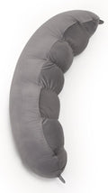 Peallow(Pat. Pend) – Long Round Body Pillow for Adults, Bolster Pillow for Sleeping, Soft and Supportive Pillow for Sleeping & Lumbar Support (Urban Grey, 29.5")