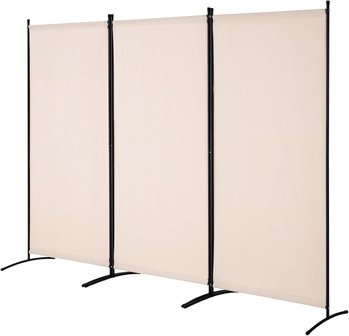 VEVOR Room Divider, 3 Panel Room Divider, Folding Privacy Screen and Portable Partition Divider for Room Separation, Freestanding Room Partitions for Office, Bedroom, Study, Beige