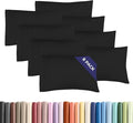 Queen Pillow Cases Set of 8 - Ultra Soft Hotel Quality Pillowcase Covers - Comfy & Wrinkle Free - Shrink, Stain and Fade Resistant - Easy-Care, Machine Washable Pillow Protectors - 8 Piece Set - Black