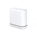 MOPALL Dog Proof Trash Can with Lid, 3.3 Gallon Slim Bathroom Garbage Bin with Inner Bucket, Fits Standard 4 Gallon Bags, Odor Sealing Diaper Pail for Nursery, Modern White Waste Basket, 6.9" Wide