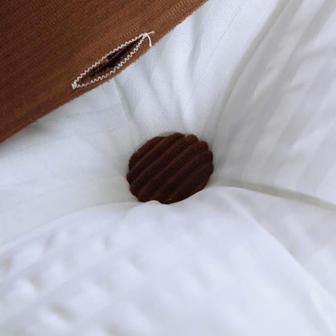 WOWMAX 100% Cotton Corduroy Headboard Pillow – California King Size Back Support Reading Wedge for Bed & Daybed, Plush Handmade Bolster Cushion with Removable Cover, Cozy Bed Rest Pillow, Coffee