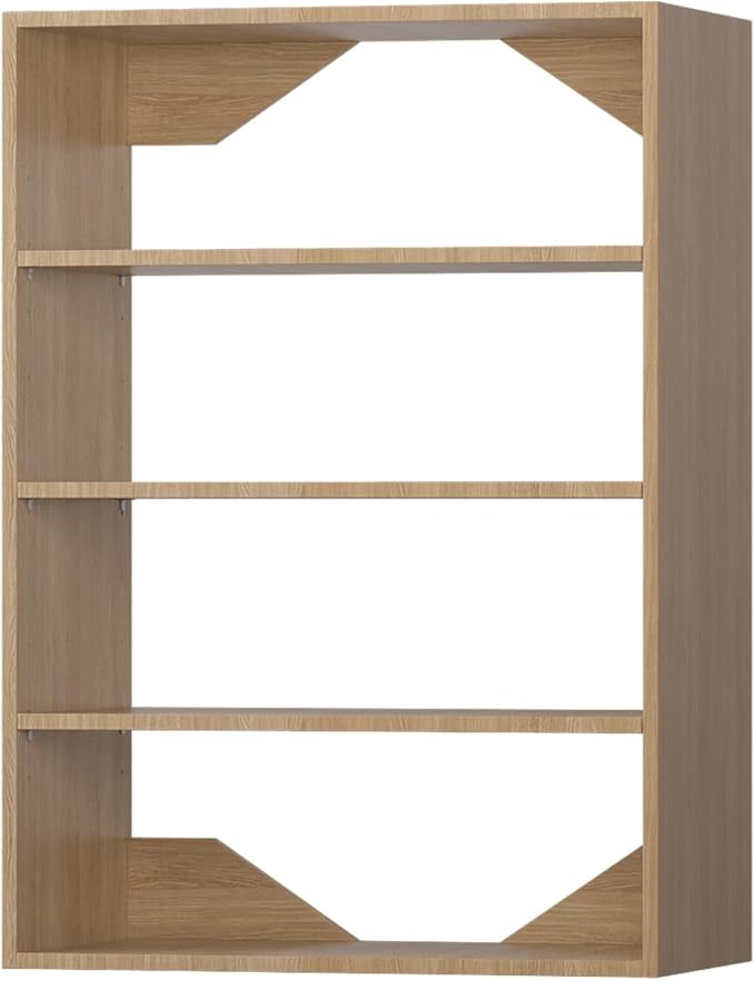 Short Tower Closet Unit, Modular Closet System, Wood Closet System Organizer with Storage for Walk In Closets, Clothing Rack Wardrobe for Hanging Clothes, Bedroom, Wood, 31.5"W
