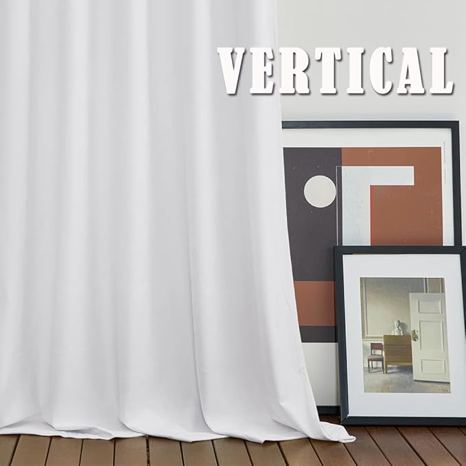RYB Home White Velvet Curtains 84 inches - Plush Soft Modern Decorative Drapes Back Tab & Rod Pocket Window Treatment Panels for Bedroom Living Room Dining Room, W52 x L84 2 Panels