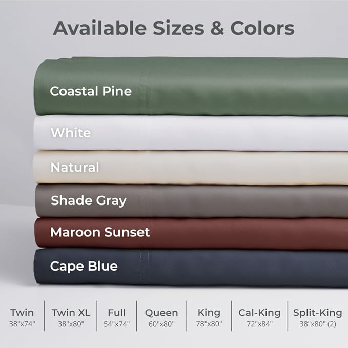 Cariloha Aloha Soft 2-Piece Sheet Set | White | Twin | Made from 100% Viscose derived from Bamboo | Introductory Sheet Line