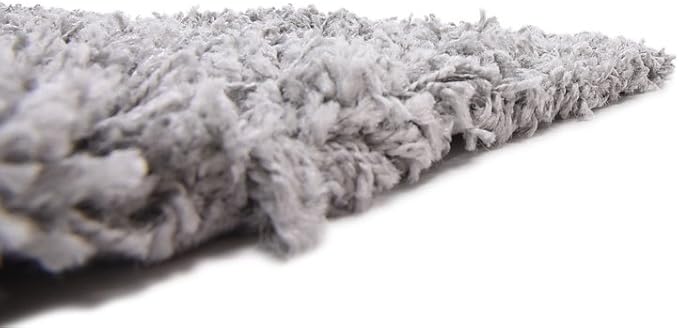 Unique Loom Solid Shag Collection Area Rug (4' 1" x 6' 1" Rectangle, Cloud Gray)