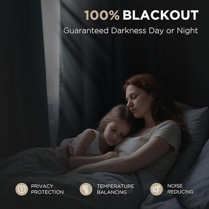 Joydeco Blackout Curtains for Bedroom - 100% Light Blocking 2 Panels Sage Green Drapes 66"W x 108"L, Thermal Insulated Room Darkening Curtains, Linen Textured for Living Room, Rod Pocket & Back Tabs