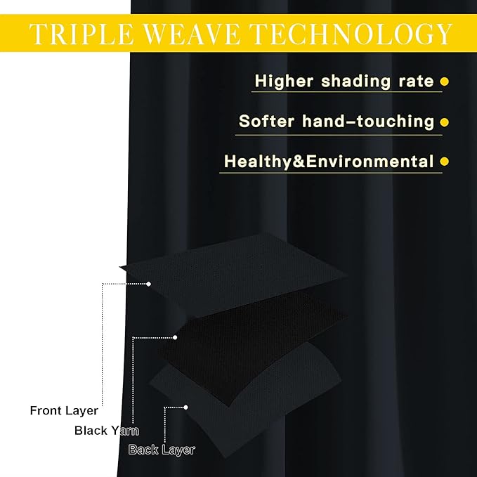 NICETOWN Black Out 144 inch Curtain for Sliding Glass Door, Grommet Thermal Insulated Sound Reducing Window Treatment Wide Draperies for Bedroom/Living Room, W80 x L144, 1 Panel