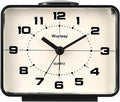 Retro Analog Alarm Clock,Battery Operated,4" Vintage Decor for Bedroom, Nightstand, Bedside, Desk, Table,Silent,Lighted on Demand and Snooze,Ascending Beep Sounds,Easy to Set(Black)