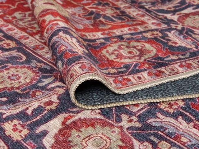 Keen Home Design 10x14 Rug - Machine Washable Area Rug with Non-Slip Backing, Ideal for Living Room, Dining Room, Bedroom - Vintage, Easy Clean, Durable, Low Pile Rug - (9'7" x 14')