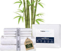 Therapedic 1000TC Queen 6-Piece Sheet Set - 100% Organic Rayon Derived from Bamboo Blend with Cooling Fiber, Ideal for Hot Sleepers - 16" Deep Pocket Fitted Sheet, Bonus Pillowcases - White