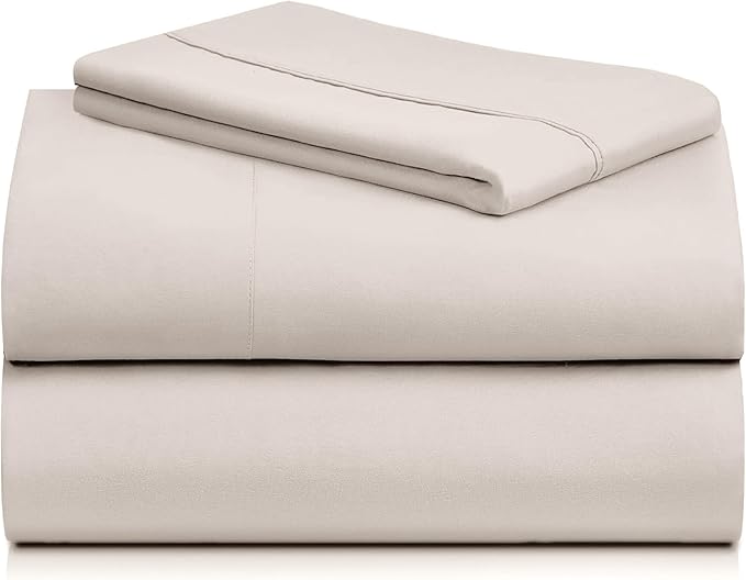 LuxClub 3 PC Twin XL Sheet Set, Deep Pockets Wrinkle Free Cooling Bed Sheets Hotel Bedding for Women, Men, Kids & Teens, Includes 1 Fitted Sheet, 1 Flat Sheet and 1 Pillowcase-Silky Soft Linen