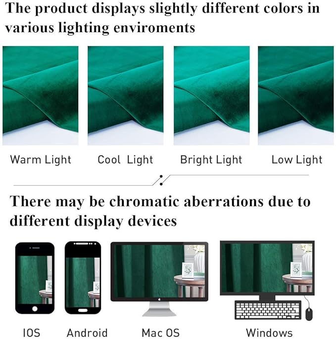 StangH Emerald Green Velvet Curtains 84 inches - Christmas Holiday Decor Plush Blackout Thermal Insulated Window Curtains Drapes for Living Room, W52 x L84, 2 Panels