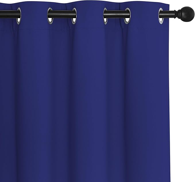 NICETOWN Blackout Room Divider Curtains for Sliding Glass Doors 102 Inches Long 1 Panel, Extra Wide Sliding Door Curtains for Doorway Patio Bedroom Living Room (Navy Blue, 80Wx102L, 1 Panel)