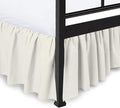 Ruffled Bed Skirt with Split Corners, Ivory, King 14 Inch Drop Bedskirt, Hotel Quality Brushed Microfiber Wrinkle Free Dust Ruffle Bed Skirt King Size
