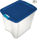 Sterilite 12-Pack Latch and Carry, Clear Plastic Storage Bins with Latching Lids and Full-Grip Handles, 27 Gallon