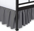 Ruffled Bed Skirt with Split Corners, Dark Grey, Twin 12 Inch Drop Bedskirt, Hotel Quality Brushed Microfiber Wrinkle Free Dust Ruffle Bed Skirt Twin Size