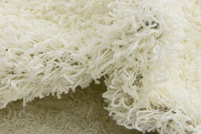 Unique Loom Solid Shag Collection Area Rug (3' 3" x 5' 3" Rectangle, Snow White)