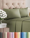 Twin XL 4 Piece Sheet Set - Cooling, Comfy & Breathable - Hotel Luxury Bedding, Includes Fitted Sheet for Women, Men, Kids & Teens - 1 Flat, 1 Fitted Sheet, 2 Pillowcases w/Deep Pockets - Sage Green