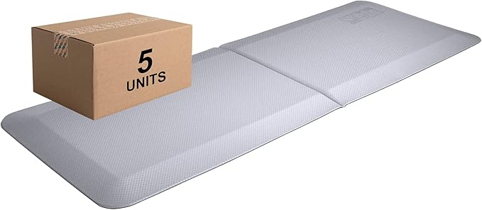 NYOrtho Bedside Fall Mat for Elderly - 70" x 24" Bi-Fold Design - Non-Slip, Impact-Absorbing Foam Mat for Fall Prevention and Floor Safety - Bedside Protection Cushion - 5-Pack for Seniors, Adults