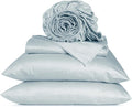 URBANHUT 800 Thread Count 100% Cotton California King Size Sheets, Luxury 4 Piece Cal King Bedsheets, Hotel Sheets Sateen Finish - Better Than Egyptian, 16" Elasticized Deep Pocket - Light Blue