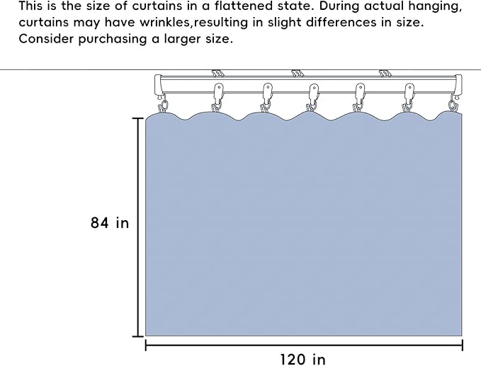 Room Divider Curtains Total Blackout Privacy Curtain Panel Room Thermal Insulated Noise Reduction Curtains for Bedroom Window Living Room Ceiling Track Curtain W 10 ft × H 7 ft White