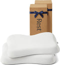 REST® Evercool® Cooling Pillow, Set of 2, Instant Cool-to-Touch Shell Fabric & Breathable Silicone Sponge Core for All-Night Temperature Regulation & Ergonomic Support, Medium Height, Arctic White