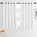 NICETOWN Room Darkening White Curtain for Bedroom - Window Treatment Thermal Curtain Grommet Light Blocking Sound Reducing Drape Privacy for Cafe/Kitchen (1 Panel, W66 x L54)