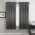 StangH Grey Blackout Velvet Curtains 63 inch - Elegant Super Soft Thick Velvet Curtains with Dual Rod Pocket for Boys Room, W52 x L63-inch Per Panel, Set of 2
