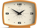 JONES CLOCKS® Film Desk Clock | Retro Rectangular Design | Mustard Yellow | Retro Design, Blending mid Century Style with a Punchy Modern Finish for Shelf, Table, Mantel or Bedside