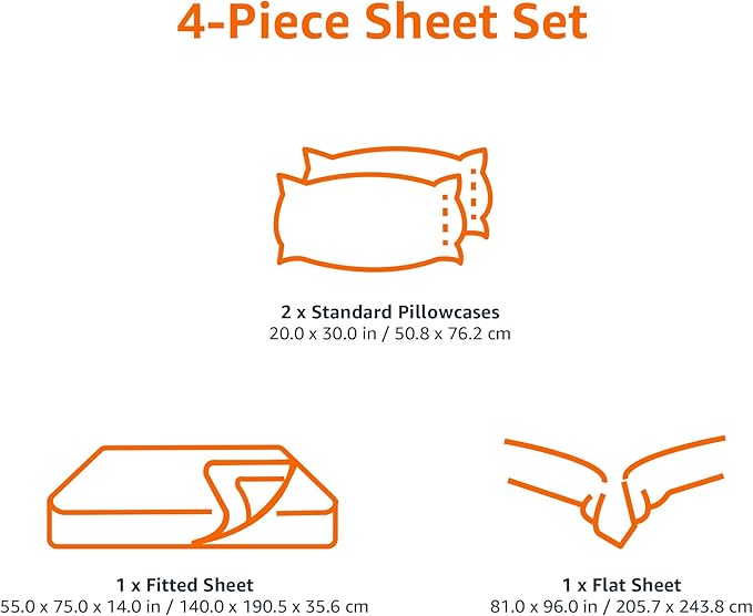 Amazon Basics Lightweight Super Soft Easy Care Microfiber 4-Piece Bed Sheet Set with 14-Inch Deep Pockets, Full, Dark Teal, Solid