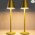 LED CordlessTable Lamp,4000mAh Rechargeable Battery Desk lamp,3 Level Brightness Beside Night Light, Minimalist Design, for Couple Dinner/Coffee Table/Restaurant/Bedroom(Bronze 2PACK)