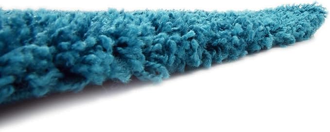 Unique Loom Solid Shag Collection Area Rug (8' Square, Turquoise)