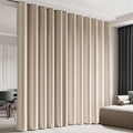Room Divider Blackout Curtain Track Curtains Wall Dividers Panels Screen for Living Rooms Bedroom Office Privacy Partition Separation, W150 × L108 Inch,1 Panel, Beige