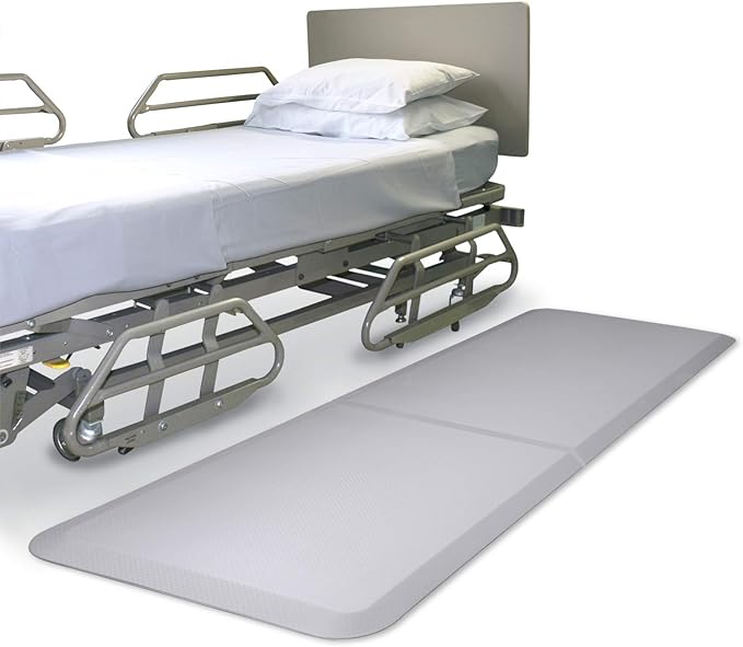 NYOrtho Bedside Fall Mat for Elderly - 70" x 24" Bi-Fold Design - Non-Slip, Impact-Absorbing Foam Mat for Fall Prevention and Floor Safety - Bedside Protection Cushion - 5-Pack for Seniors, Adults