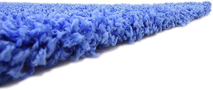 Unique Loom Solid Shag Collection Area Rug (8' Square, Periwinkle Blue)