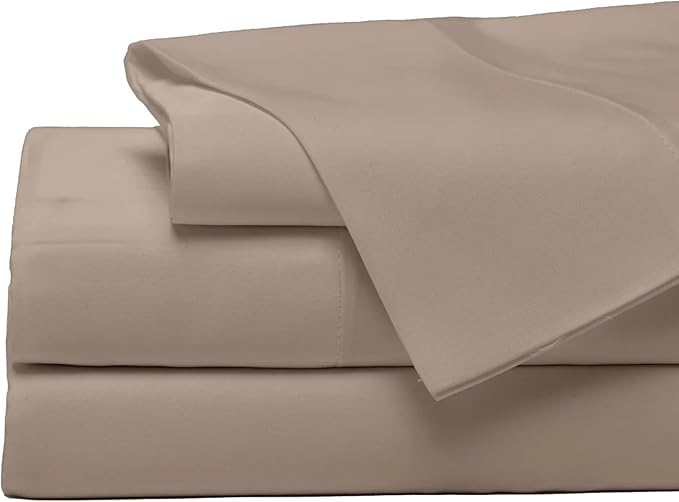 Cozy Earth Luxury Bed Sheet Set - 100% Viscose from Bamboo Fabric, Ultra-Soft & Breathable, Fits Regular & Deep Pocket Mattresses up to 20" - 4 Pieces King Sheet Set Walnut