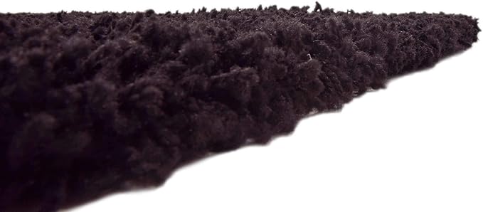 Unique Loom Solid Shag Collection Area Rug (8' Square, Jet Black)